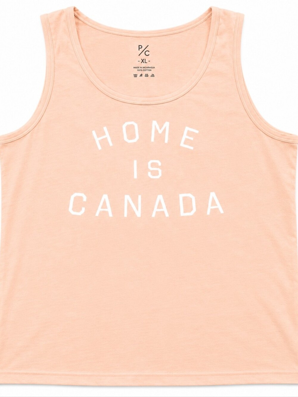 Peace Collective Womens Home is Canada Tank Top Light Pink Sz XL